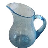 Biot blown glass pitcher