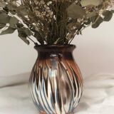 Vintage ceramic vase flamboyant pattern