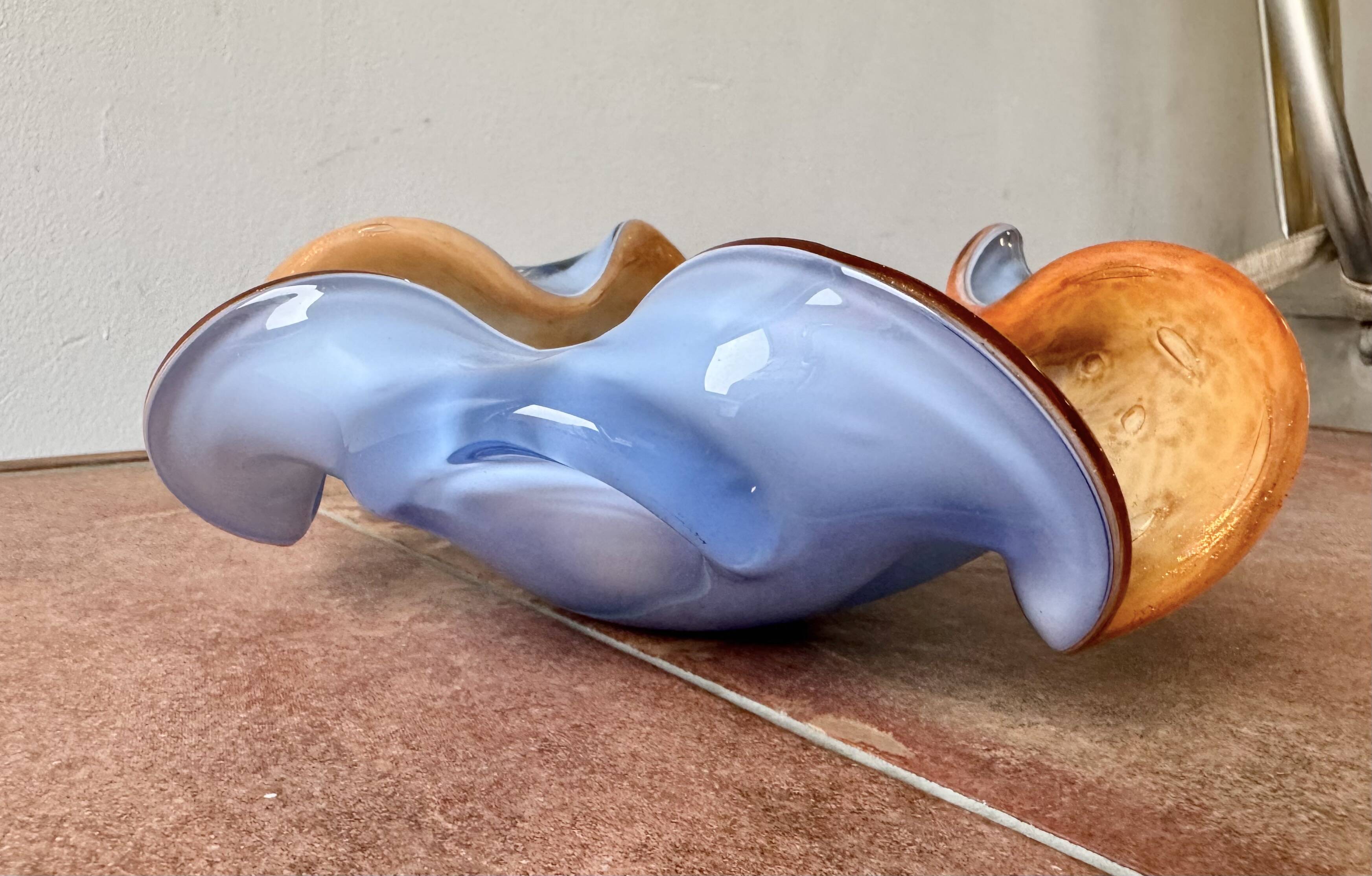 Vintage Blue Glass Bowl