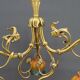 Lustre art nouveau en bronze doré, france, circa 1890