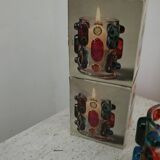 Pair of 70s Rainbow tealight holders