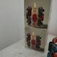 Pair of 70s Rainbow tealight holders