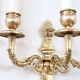 Set Of 3 Gold-plated Brass Wall Sconces, Italy, Late 19th Century