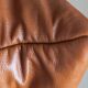 Ensemble Togo de canapé 2 places, fauteuil et pouf en cuir marron whiskey.