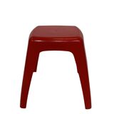 Vintage Space age plastic stool table mid century red plant stand