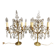 Pair of large electrified girandole candlesticks with crystal tassels
