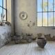 Trio of stone and cement planters, early 1900s