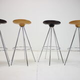 Set of Four Beech Jamaica Bar Stools by Pepe Cortés, 1990s