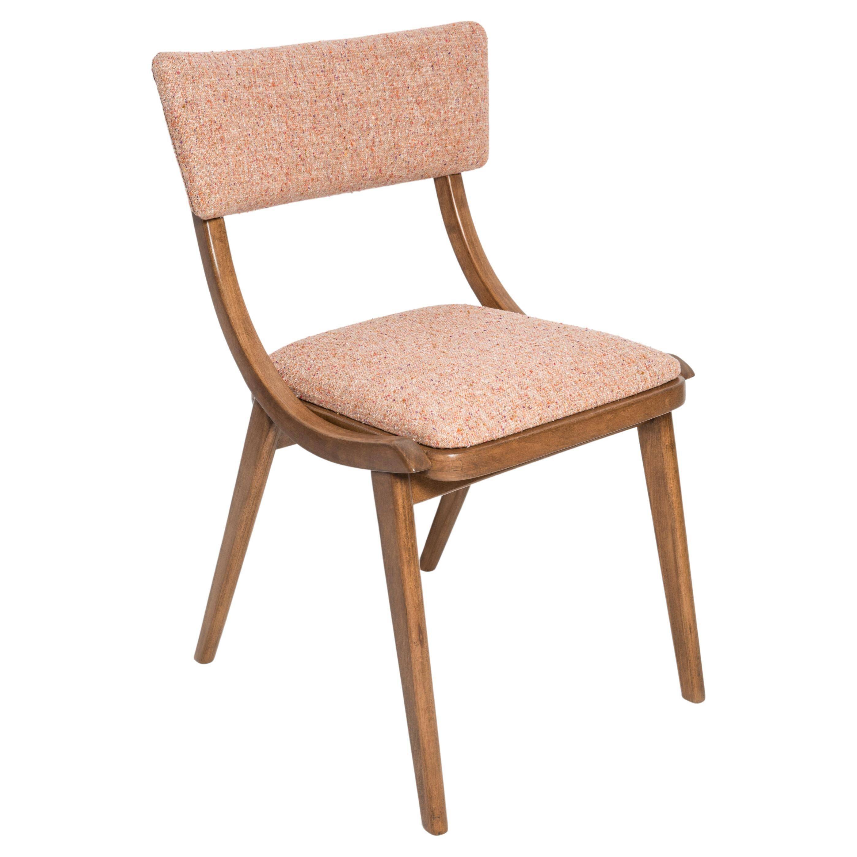 Bumerang Chair Mid-Century Modern, Orange Fish Wool, Poland, 1960s