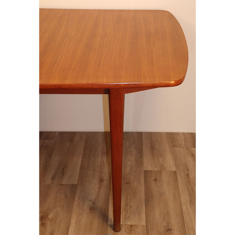 Scandinavian expandable teak dining table circa 1960