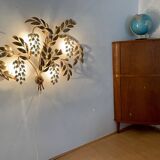 Grande applique murale Hollywood Regency en feuille de palmier par Hans Kögl