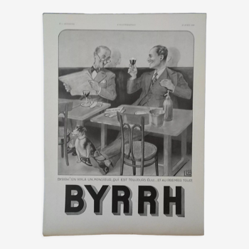 Publicité papier Byrrh année  1936