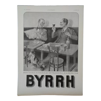 Publicité papier Byrrh année  1936