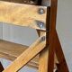 Vintage 1940s folding wooden painter's workshop stepladder with 4 steps