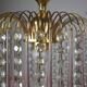 chandelier glass stamps, pink glass drops.