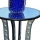 Table / pedestal table in aged glass with bubble decor from the 70s