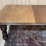 19th century English mahogany crank table with 3 extensions
