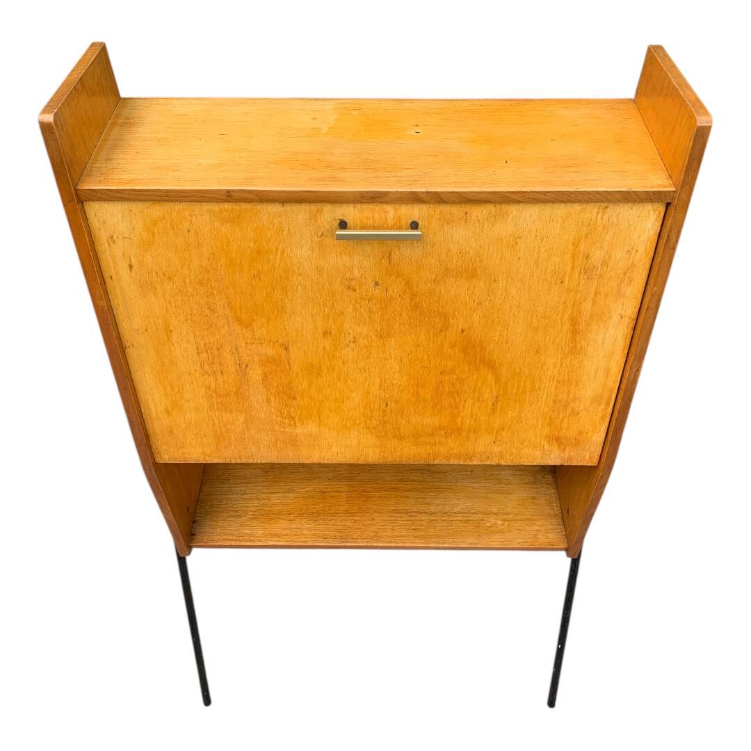 Vintage 1950s asymmetrical wall-mounted secretary desk