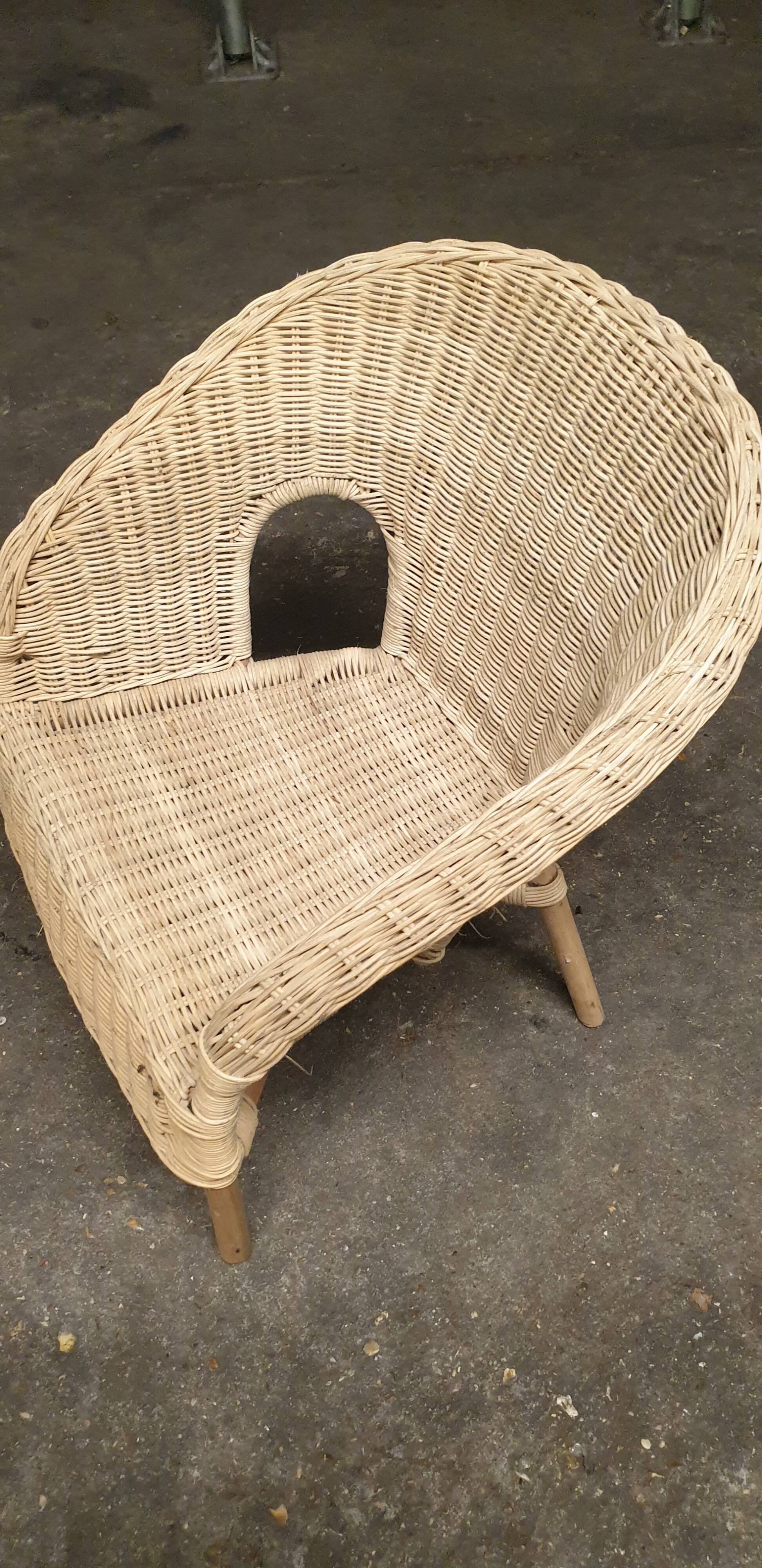 Children's rattan armchair