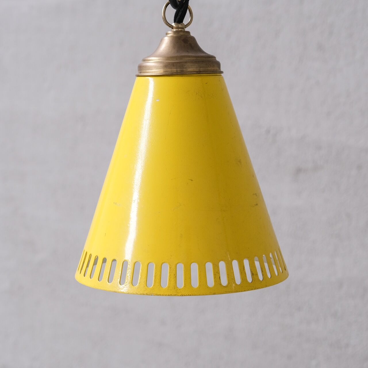 New Old Stock Mid-Century Metal Pendant Shade Lights (6 available)