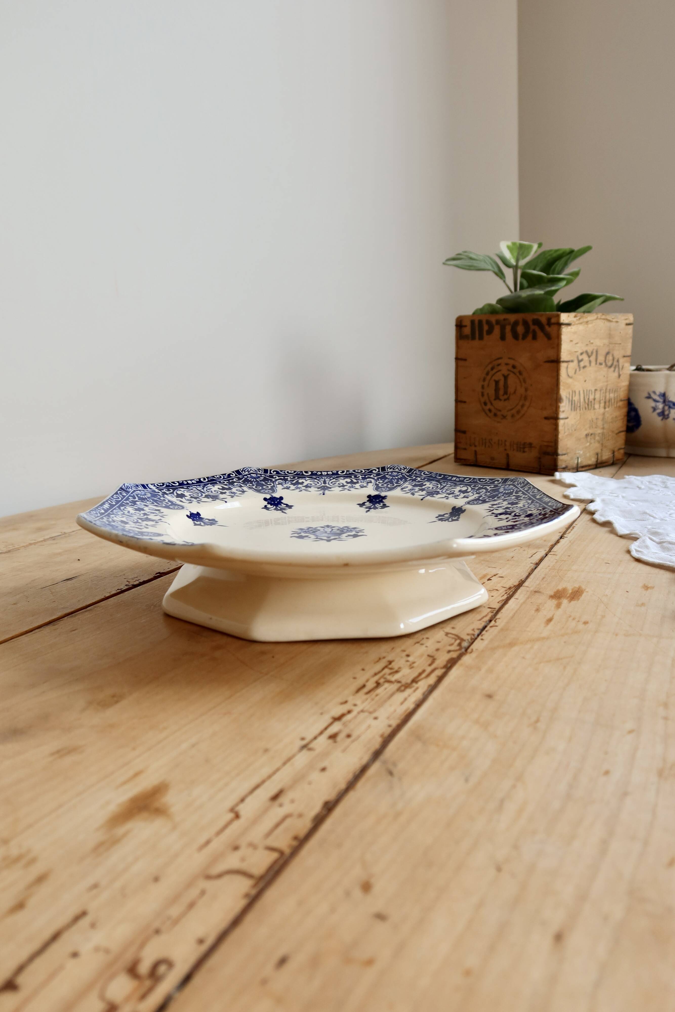 Low iron compote dish Longchamp Rouen 19th century