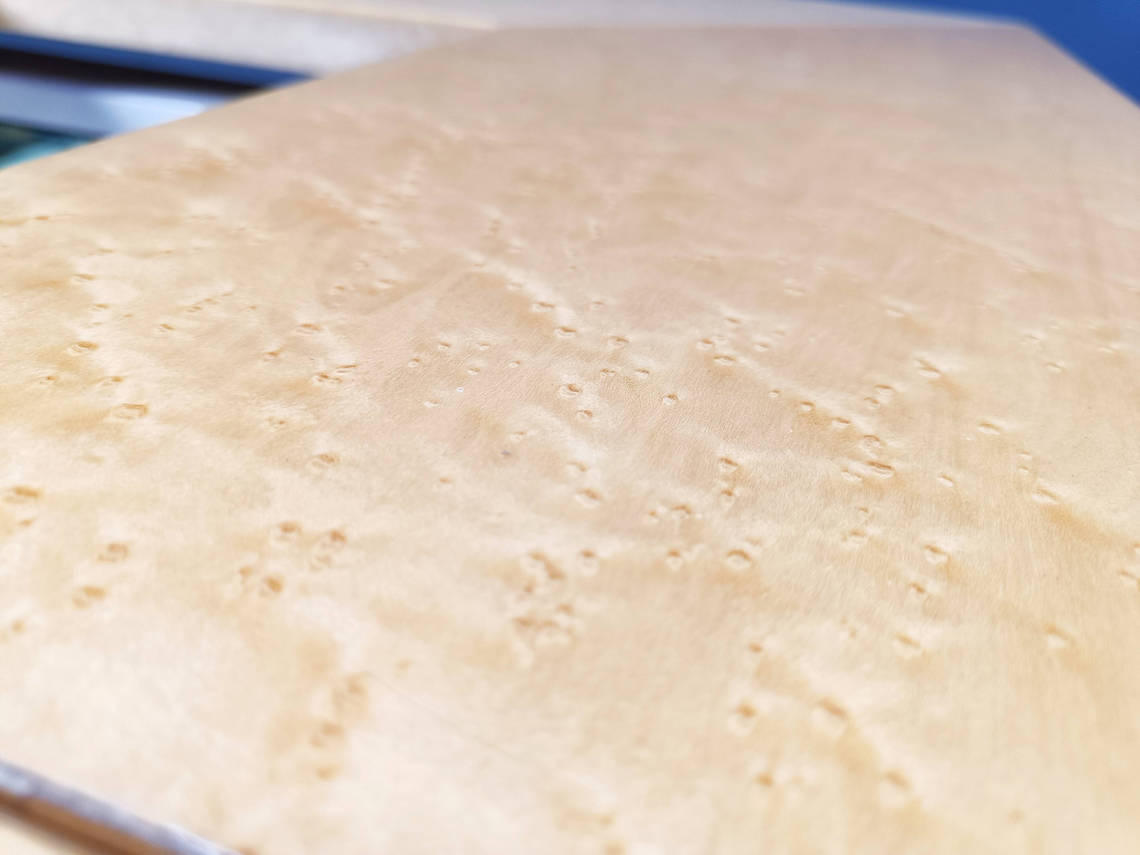 Vintage hidden bar coffee table by Paul michel in ash wood, 1970s