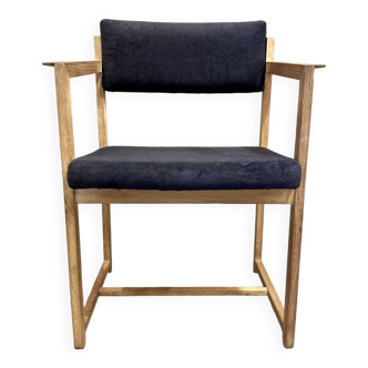 Navy armchair with Scandinavian design stamp 1960