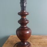 Turned wooden lamp base