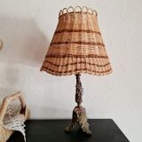 Antique rattan lampshade