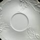 Tharaud Limoges white porcelain cups and saucers with gold relief