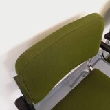 Pair of vintage fabric and chrome armchairs from the 70s