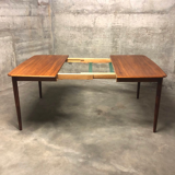 Extendable Palisander Dining Table by Henry Rosengren Hansen for Brande, 1960s