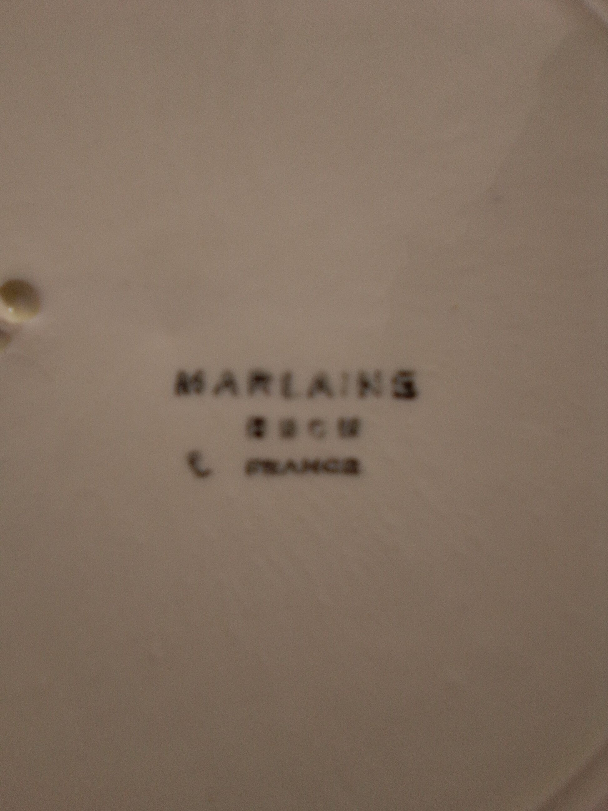 Round dish in earthenware HBCM Creil Montereau model Marlaine diam 30,5 cm