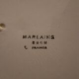 Round dish in earthenware HBCM Creil Montereau model Marlaine diam 30,5 cm