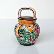 Cruche Pot Faïence - décor dragon - Motifs tourbillonnants et créatures fantastiques - Masse frères