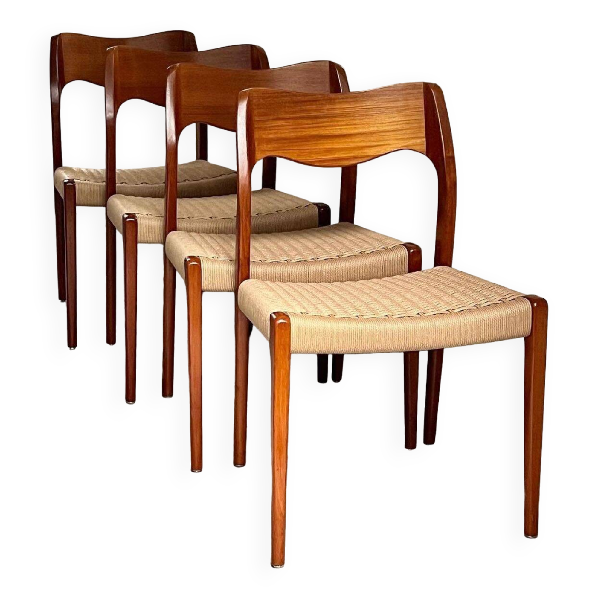 Dining chairs, model 71, by Niels Otto Møller, 1950s, set of 4