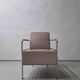 2 vintage nude leather "Cinema" easy chairs by Gunilla Allard for Lammhults | 1990s