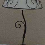 Lamp base and its wrought iron shade