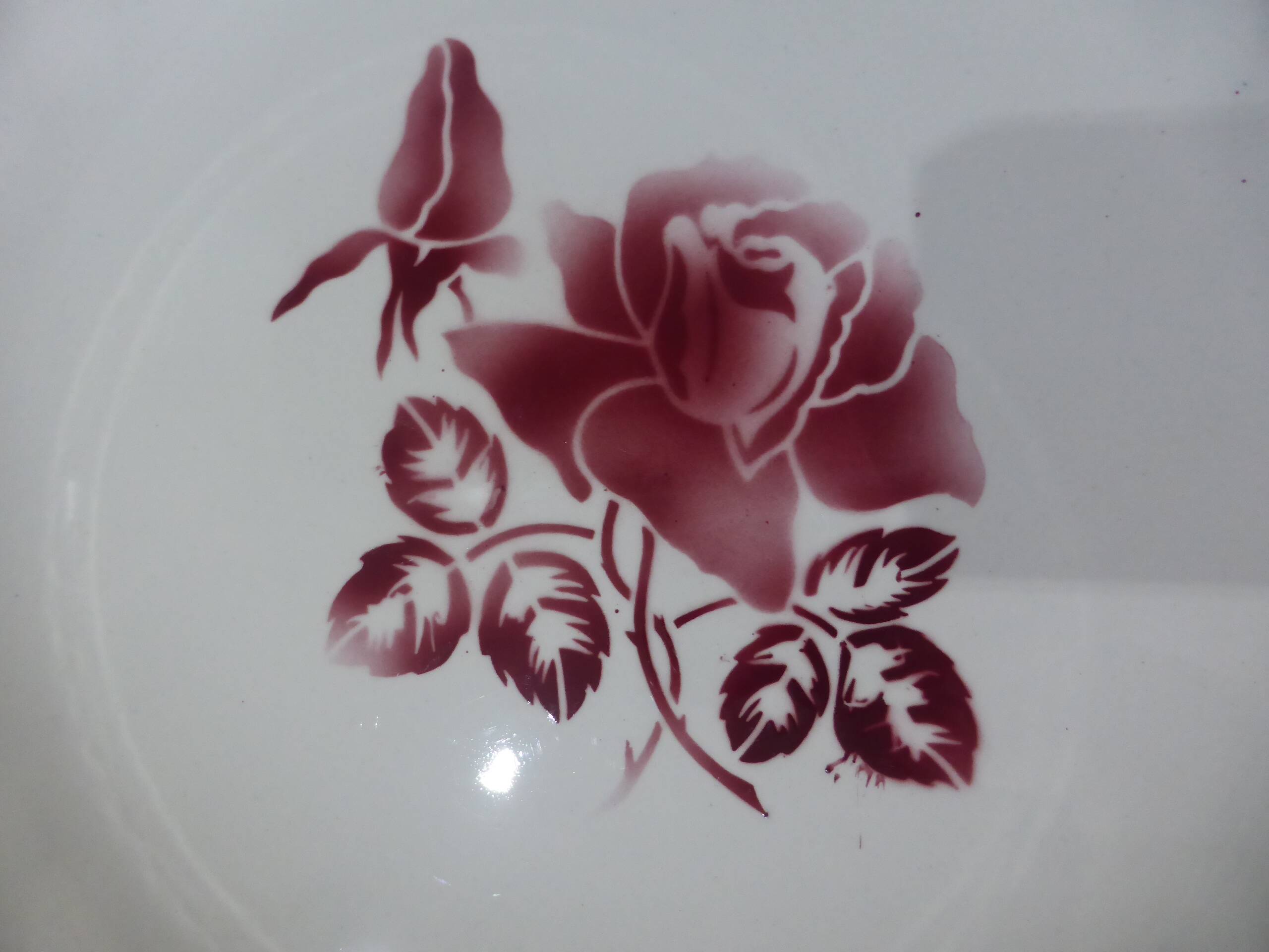 Vintage round hollow dish from Digoin Sarreguemines, Michel model 231109