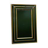 Miroir moderne du milieu du siècle avec cadre en laiton superposé, années 1980