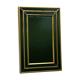 Mid-century modern mirror with layered brass frame, 1980s