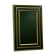 Mid-century modern mirror with layered brass frame, 1980s