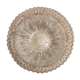 Chiseled glass bowl with palm patterns