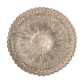Saladier en verre ciselé à motifs palmiers