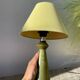 Italian green turned wood lamp, 1980