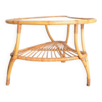 Arco free form rattan coffee table from the 70s