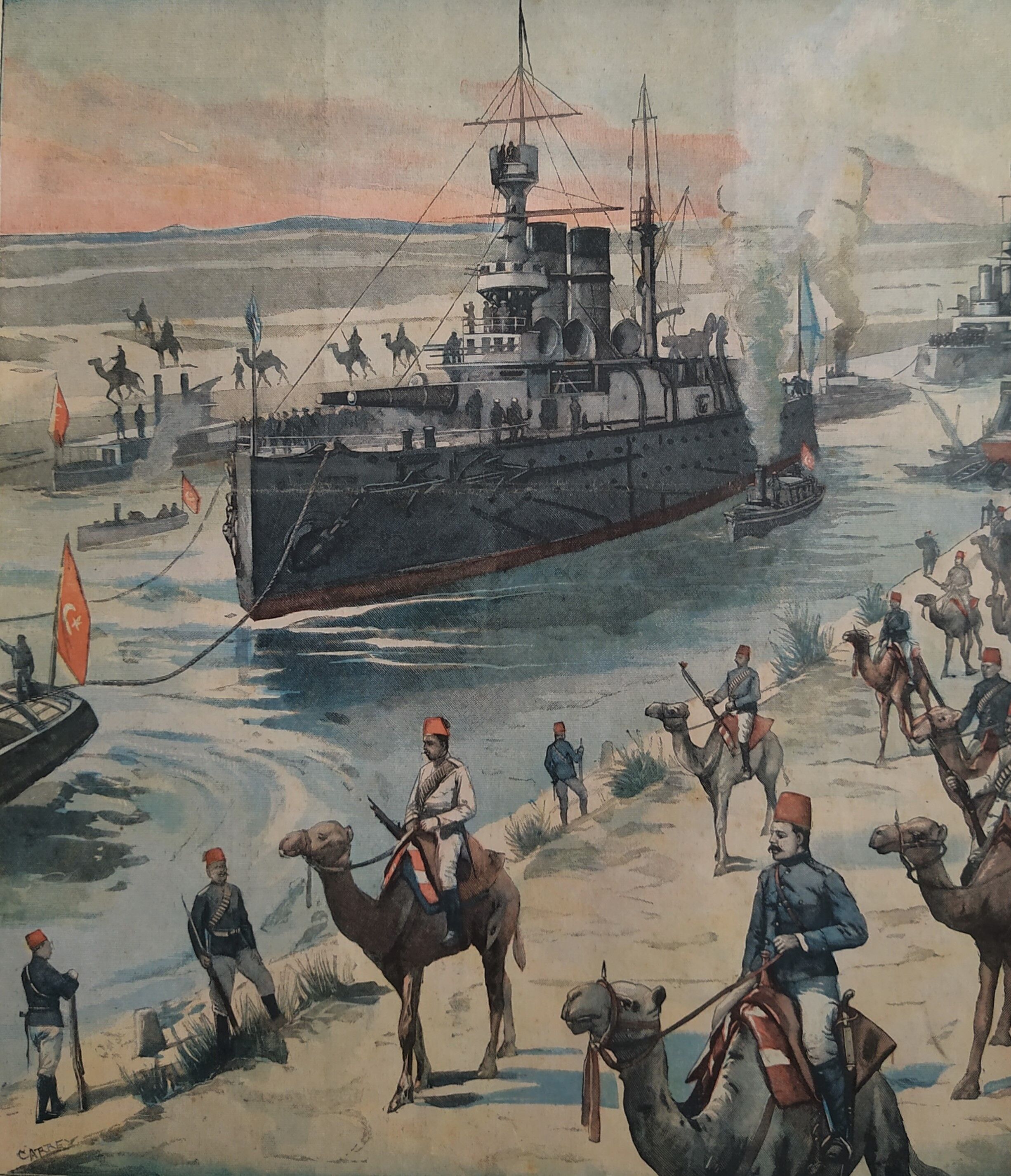 The Baltic squadron crosses the Suez Canal in 1904