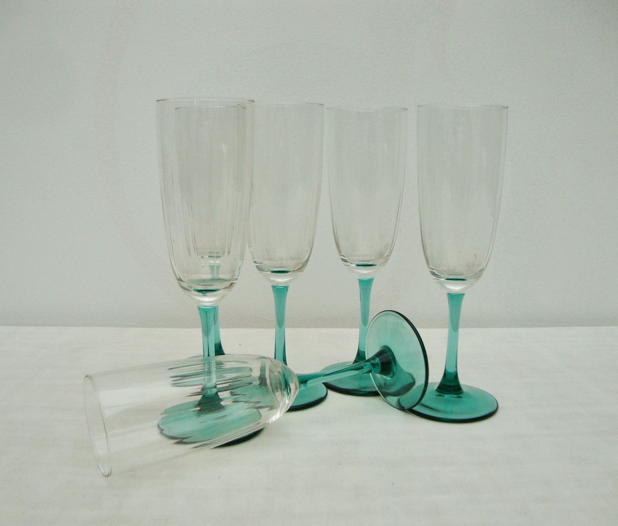 6 glasses champagne flutes