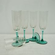 6 glasses champagne flutes