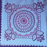 Embroidered cotton tablecloth